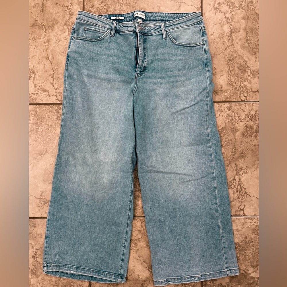 Ava & Viv Sky Blue Wide Leg Jeans